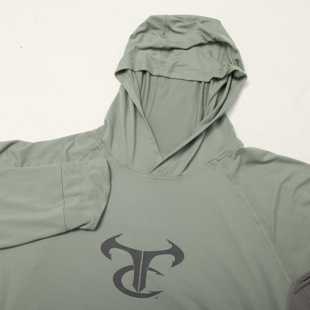TrueTimber Ragewater Hoodie Mens Medium Green Gray Fishing Sun Shirt KM0275-1670